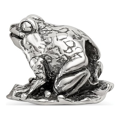 Sterling Silver Frog on Lily Pad Bead – view 7