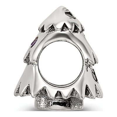 Sterling Silver CZ Christmas Tree Bead – view 4
