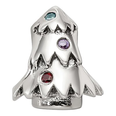 Sterling Silver CZ Christmas Tree Bead – view 5