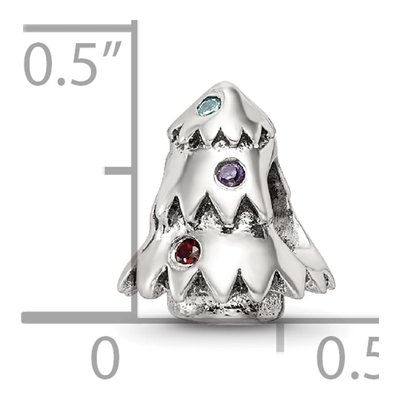 Sterling Silver CZ Christmas Tree Bead – view 6