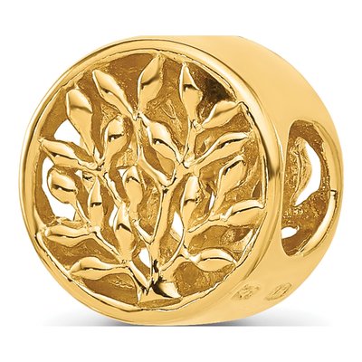 Gold-Plated Sterling Silver Tree of Life Bead