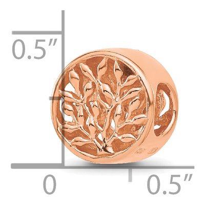 Rose Gold-Plated Sterling Silver Tree of Life Bead – view 5