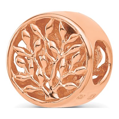 Rose Gold-Plated Sterling Silver Tree of Life Bead