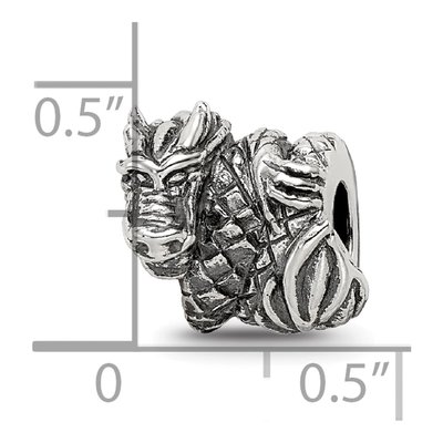 Sterling Silver Dragon Bead – view 4