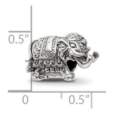 Sterling Silver Elephant Bead – view 3