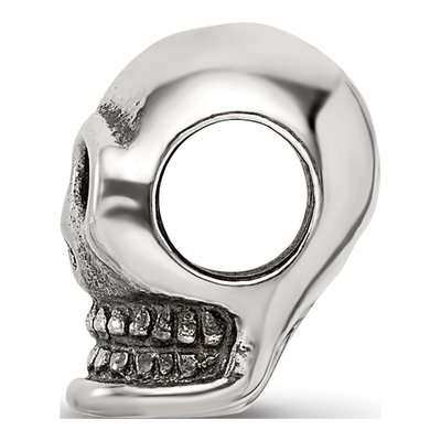 Sterling Silver Skull Bead – view 4