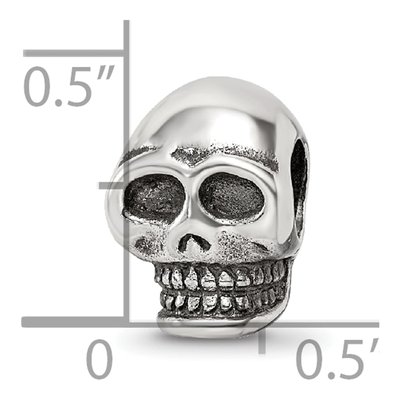 Sterling Silver Skull Bead – view 7