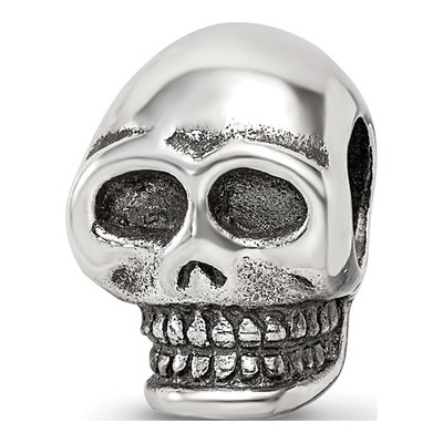 Sterling Silver Skull Bead