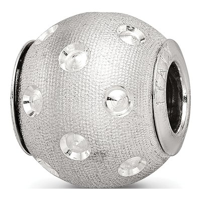 Sterling Silver Diamond-Cut Bead