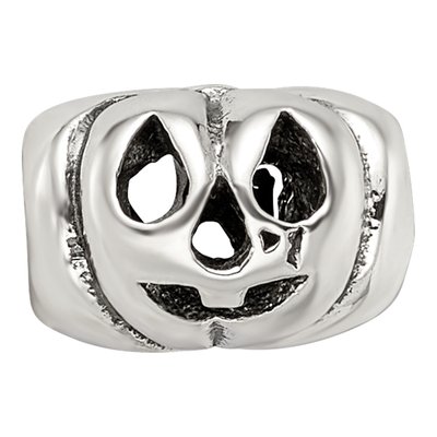 Sterling Silver Jack O'lantern Bead – view 6