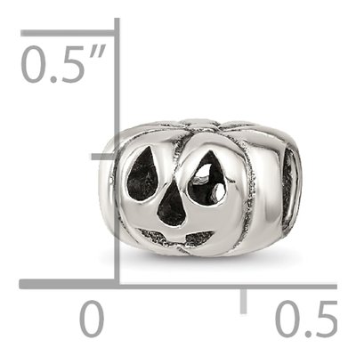 Sterling Silver Jack O'lantern Bead – view 7