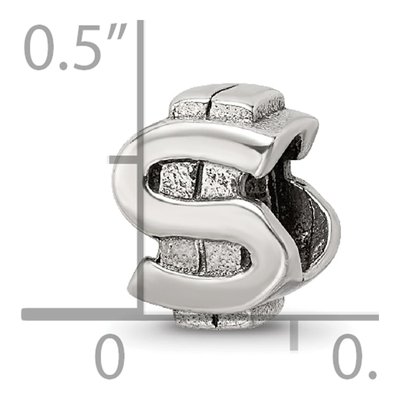 Sterling Silver Dollar Sign Bead – view 5