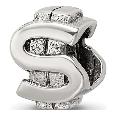 Sterling Silver Dollar Sign Bead