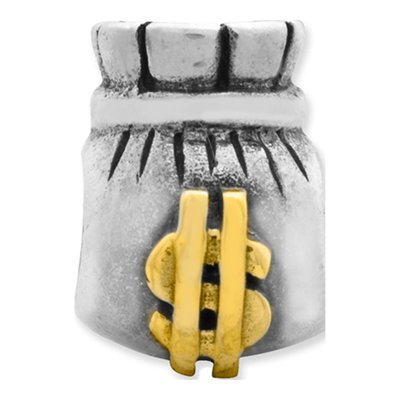 Gold-Plated Sterling Silver Money Bag Bead – view 5