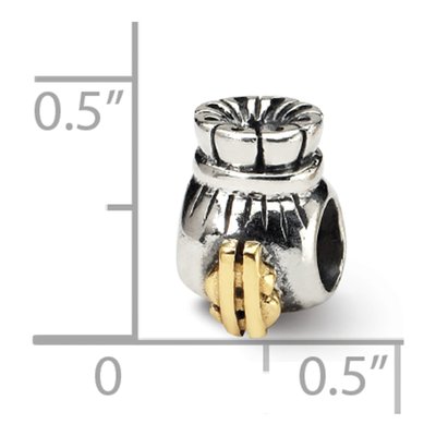 Gold-Plated Sterling Silver Money Bag Bead – view 6