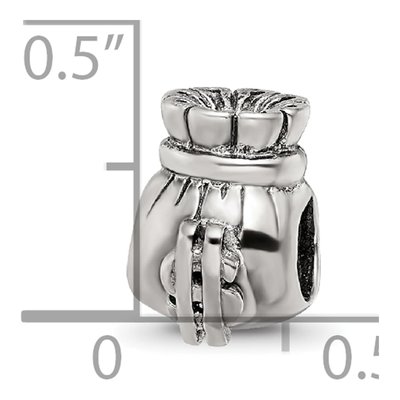 Sterling Silver Money Bag Bead – view 6