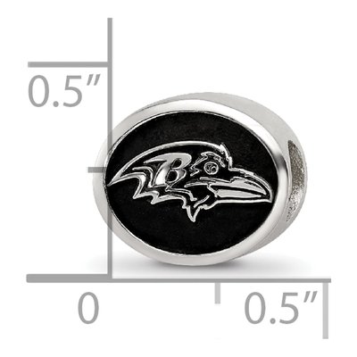 Sterling Silver Baltimore Ravens Enamel Bead – view 7