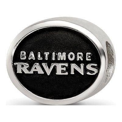 Sterling Silver Baltimore Ravens Enamel Bead – view 8