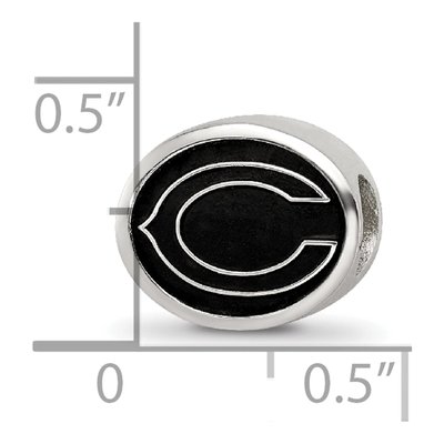 Sterling Silver Chicago Bears Enameled Bead – view 7