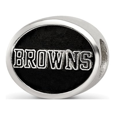 Sterling Silver Cleveland Browns Bead