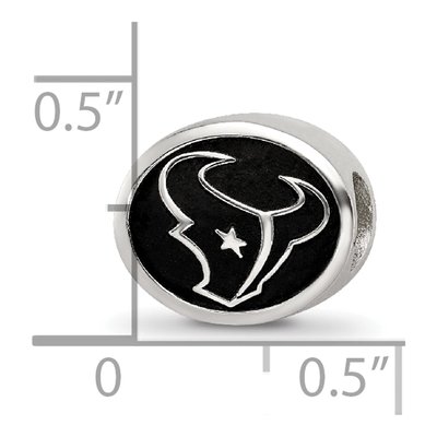 Sterling Silver Houston Texans Enamel Bead – view 7
