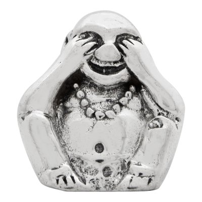 Sterling Silver See No Evil Buddha Bead