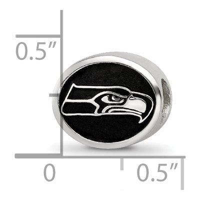 Sterling Silver Seattle Seahawks Enamel Bead – view 7