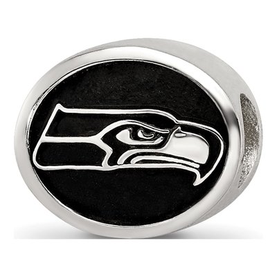 Sterling Silver Seattle Seahawks Enamel Bead