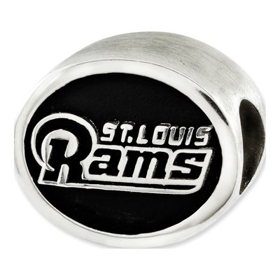 Sterling Silver St Louis Rams Enamel Bead – view 4