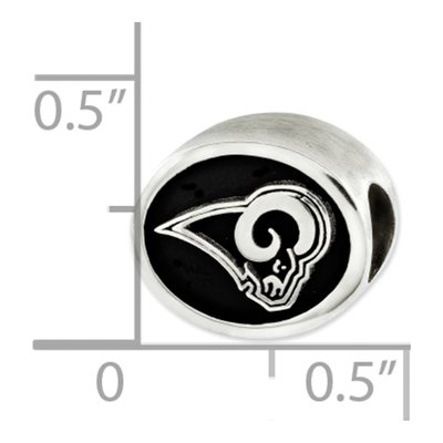 Sterling Silver St Louis Rams Enamel Bead – view 5
