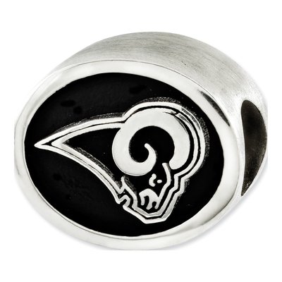 Sterling Silver St Louis Rams Enamel Bead