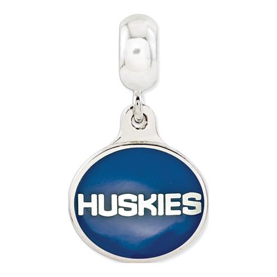 Sterling Silver Uconn Enamel Dangle Bead – view 4