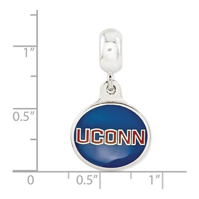 Sterling Silver Uconn Enamel Dangle Bead – view 5