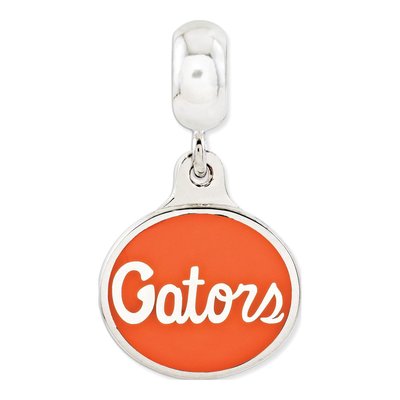 Sterling Silver Florida Gators Enamel Dangle Bead – view 4