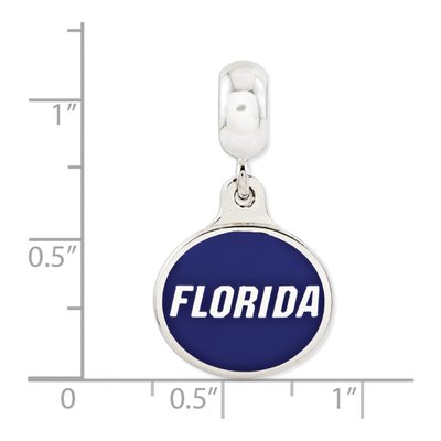 Sterling Silver Florida Gators Enamel Dangle Bead – view 5