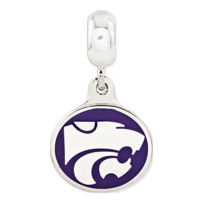 Sterling Silver Kansas State Enamel Dangle Bead – view 4
