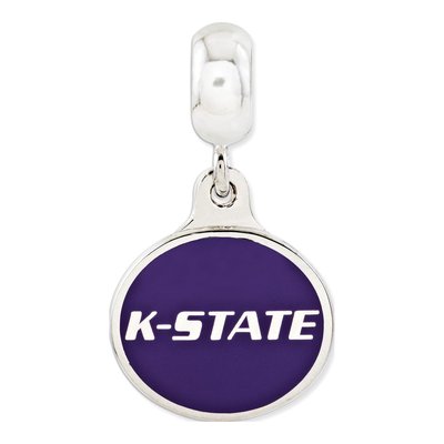 Sterling Silver Kansas State Enamel Dangle Bead