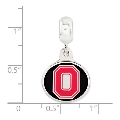 Sterling Silver Ohio State Dangle Bead – view 3