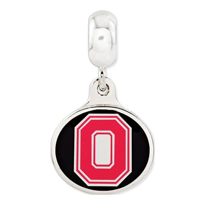 Sterling Silver Ohio State Dangle Bead