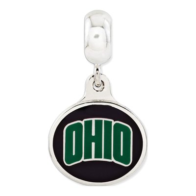 Sterling Silver Ohio University Dangle Bead
