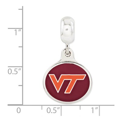 Sterling Silver Virginia Tech Dangle Bead – view 4