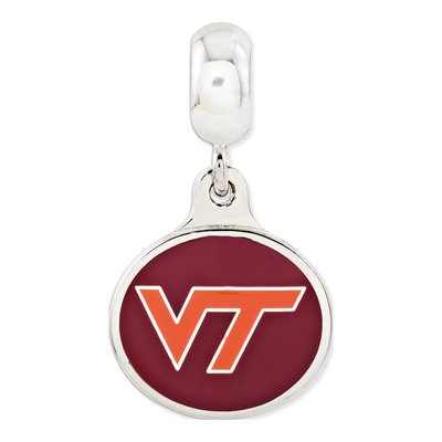 Sterling Silver Virginia Tech Dangle Bead