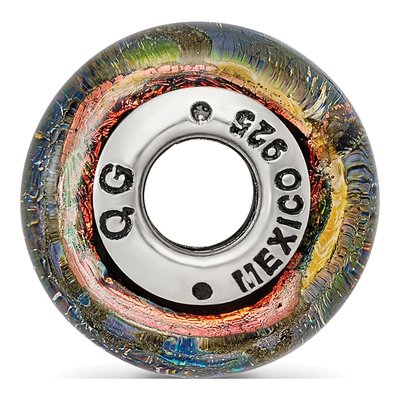 Sterling Silver Cabo Dichroic Glass Bead – view 4