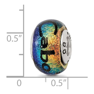 Sterling Silver Cabo Dichroic Glass Bead – view 6
