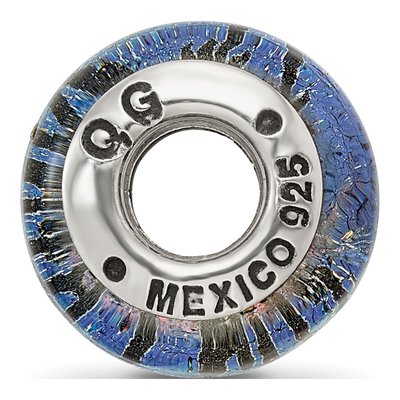 Sterling Silver Santa Cruz Dichroic Glass Bead – view 4
