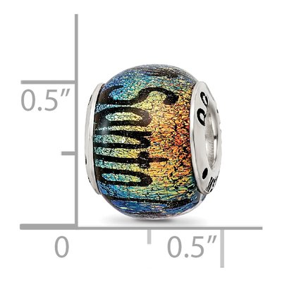 Sterling Silver Santa Cruz Dichroic Glass Bead – view 6