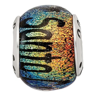 Sterling Silver Santa Cruz Dichroic Glass Bead – view 7