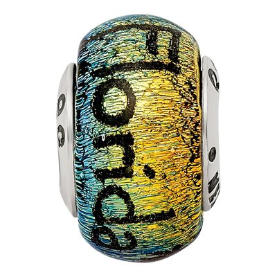 Sterling Silver Florida Dichroic Glass Bead – view 7