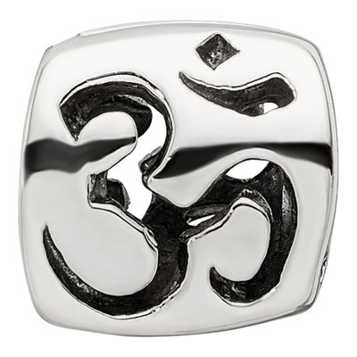 Sterling Silver Om Symbol Bead – view 5