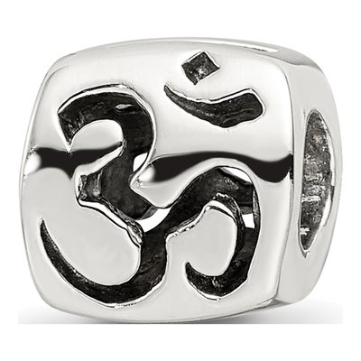 Sterling Silver Om Symbol Bead